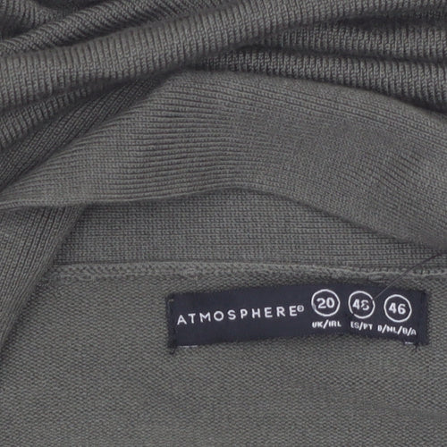 Atmosphere Women's Green Size 20 Long Sleeve Open Front Cardigan