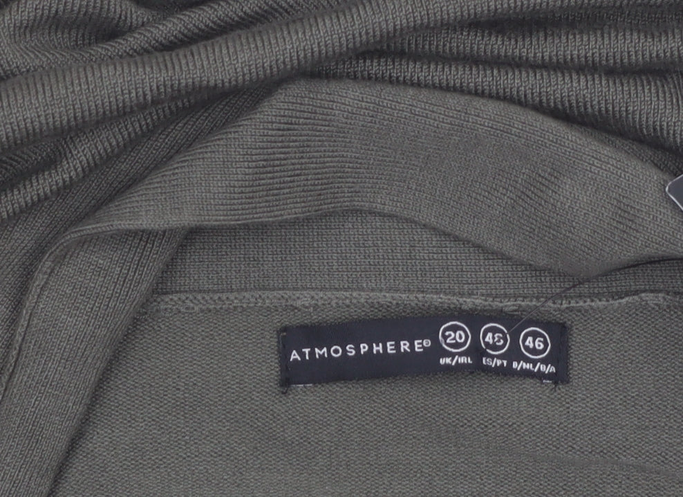 Atmosphere Women's Green Size 20 Long Sleeve Open Front Cardigan