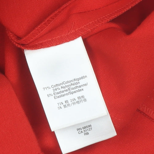 DKNY Women’s Red Sleeveless Sheath Dress Size 10 Knee Length