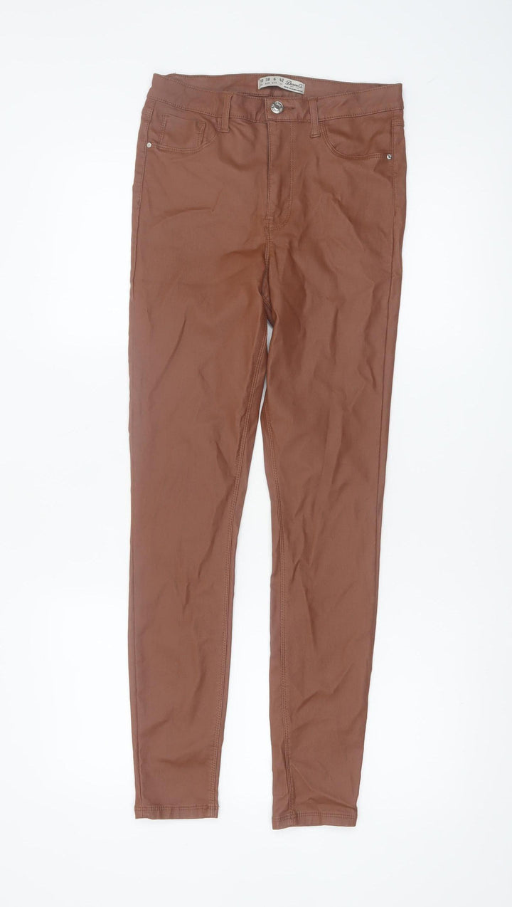 Denim Co Women’s Brown Stretch Jegging Skinny Trousers Size 10