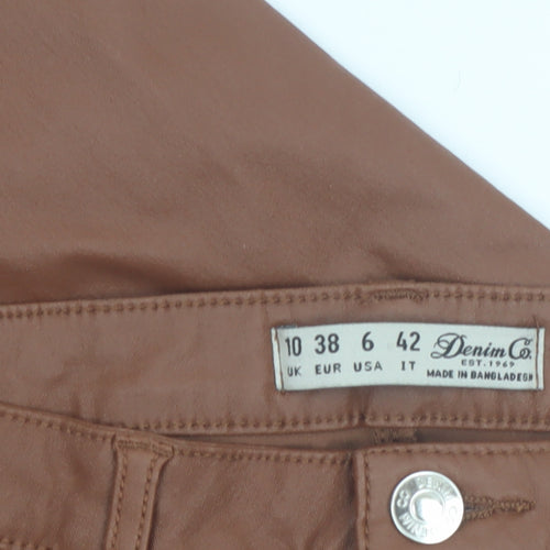Denim Co Women’s Brown Stretch Jegging Skinny Trousers Size 10