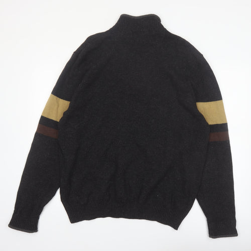 Marks and Spencer Men’s Grey XL 1/2 Zip Lambswool Jumper