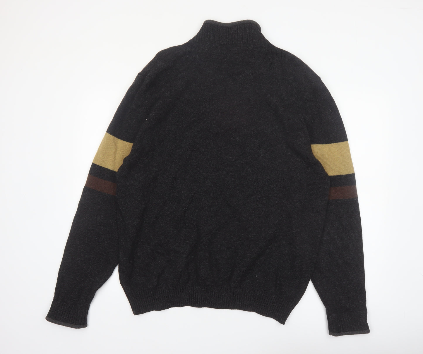 Marks and Spencer Men’s Grey XL 1/2 Zip Lambswool Jumper