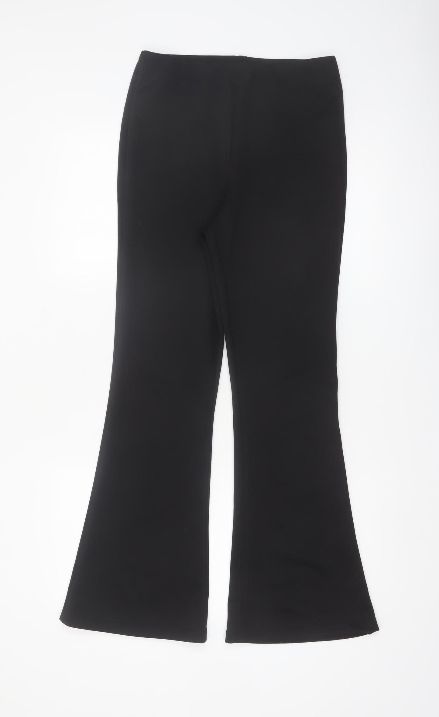 New Look Women Black Flared Stretch Trousers UK 10