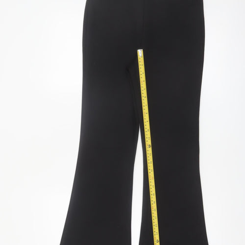 New Look Women Black Flared Stretch Trousers UK 10
