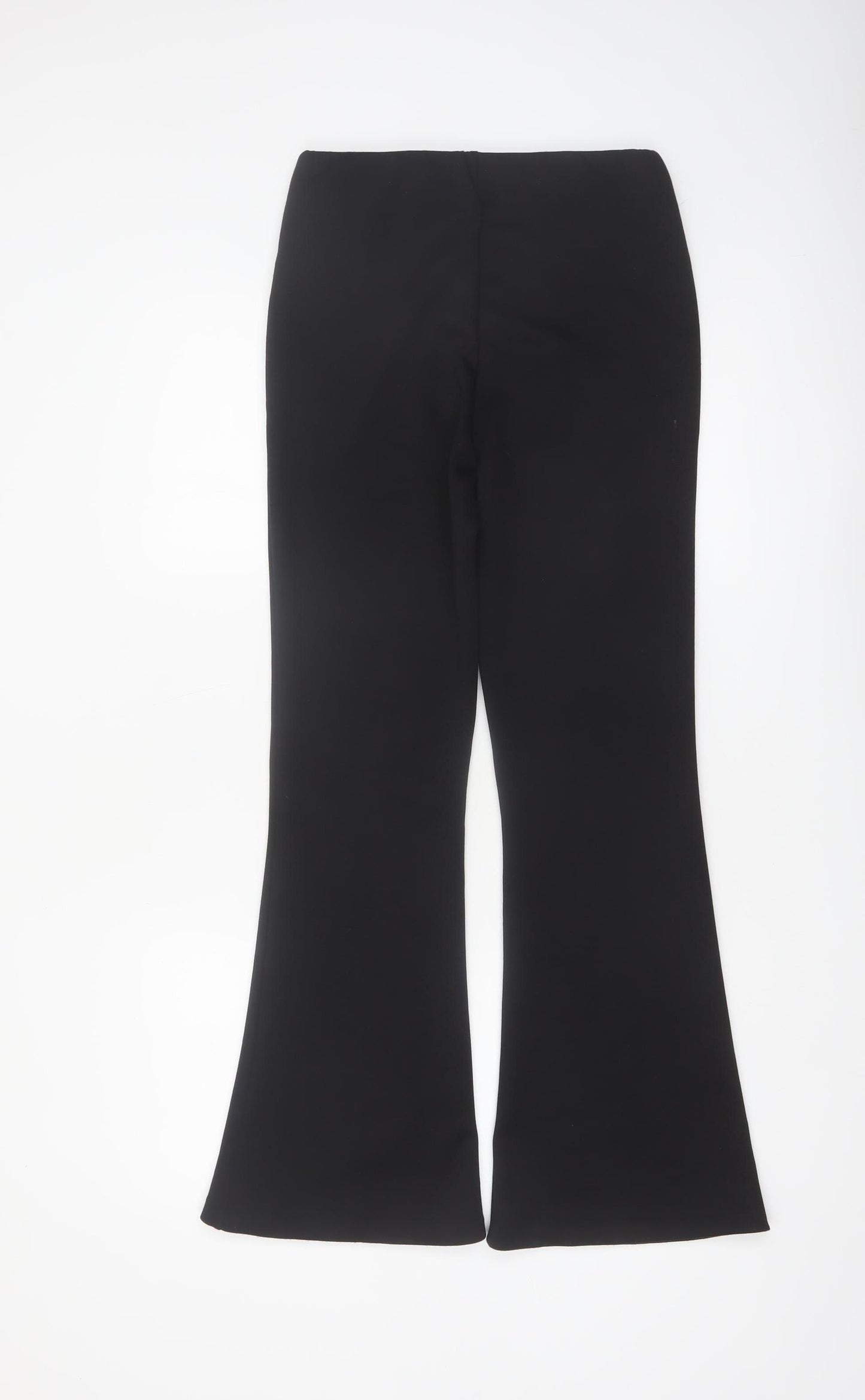 New Look Women Black Flared Stretch Trousers UK 10