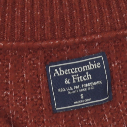 Abercrombie & Fitch Women’s Brown V-Neck Chunky Knit Jumper Size S