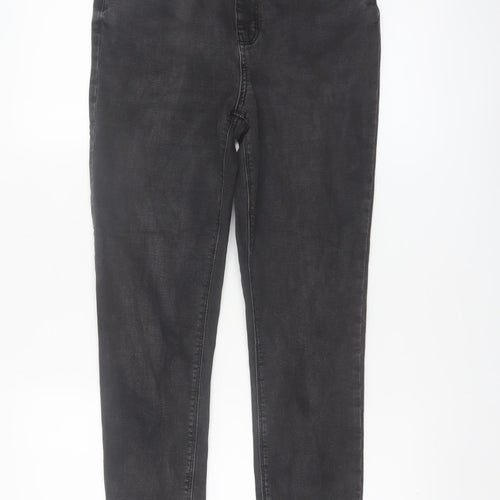 Primark Women Black Skinny Jeans Size 14 Mid Rise Stretch Denim