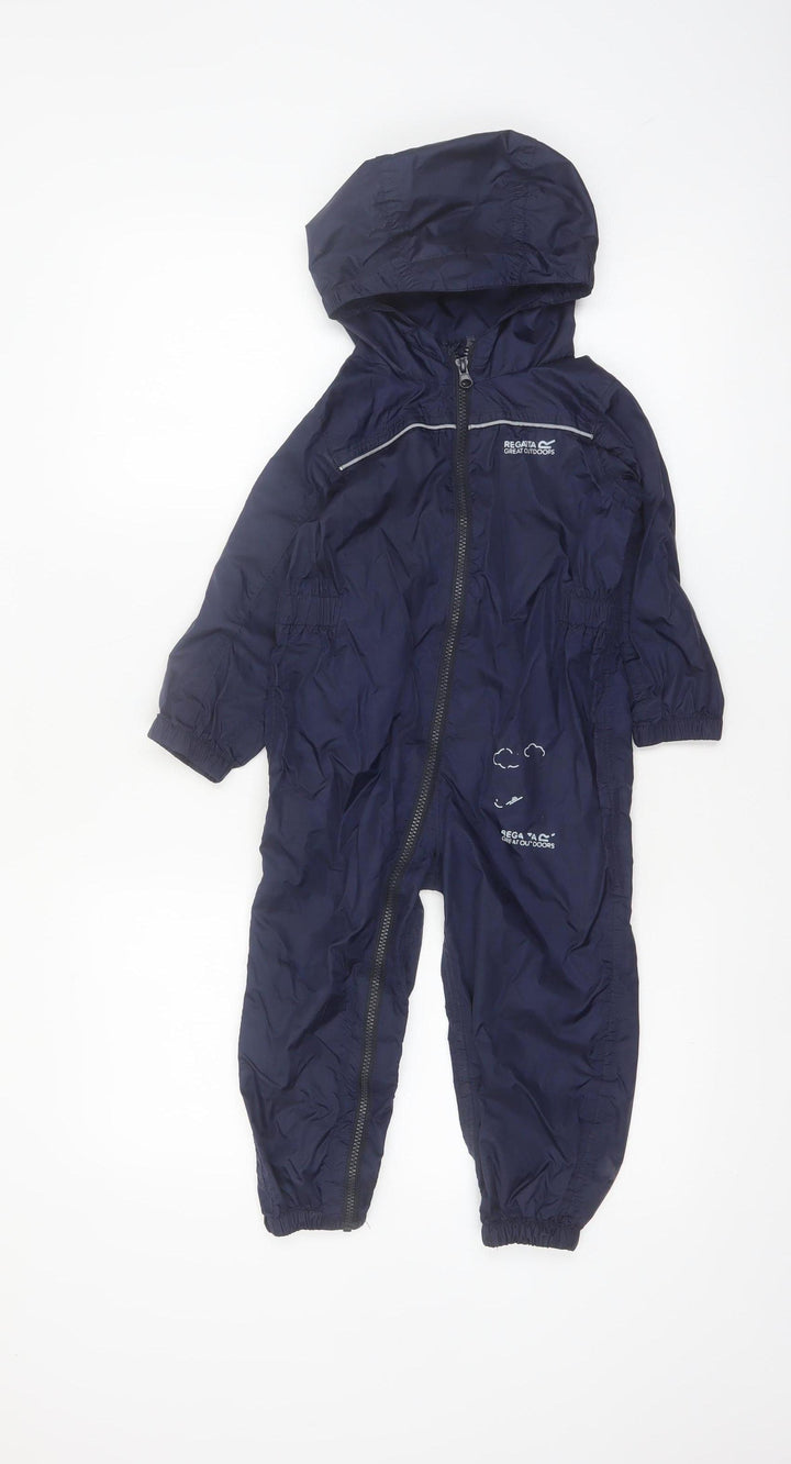 Regatta Boys Blue Waterproof Hooded Snowsuit 2-3 Years