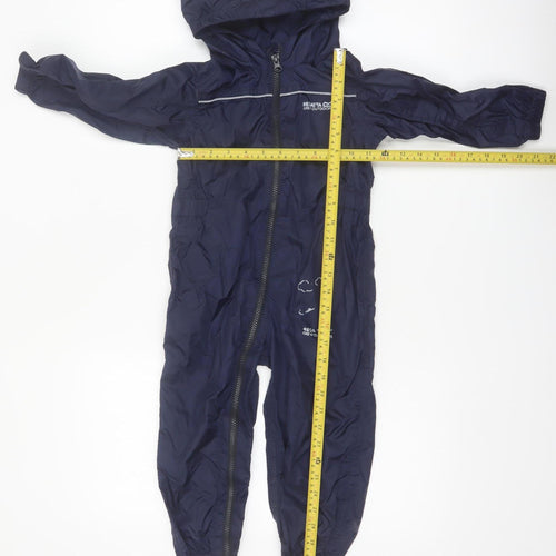 Regatta Boys Blue Waterproof Hooded Snowsuit 2-3 Years