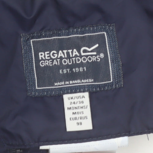 Regatta Boys Blue Waterproof Hooded Snowsuit 2-3 Years