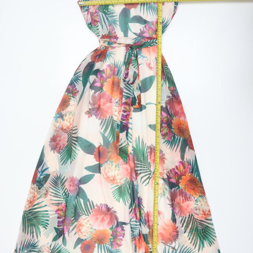 Billie & Blossom by Dorothy Perkins Women’s Multicoloured Floral Sleeveless Fit & Flare Midi Dress Size 10