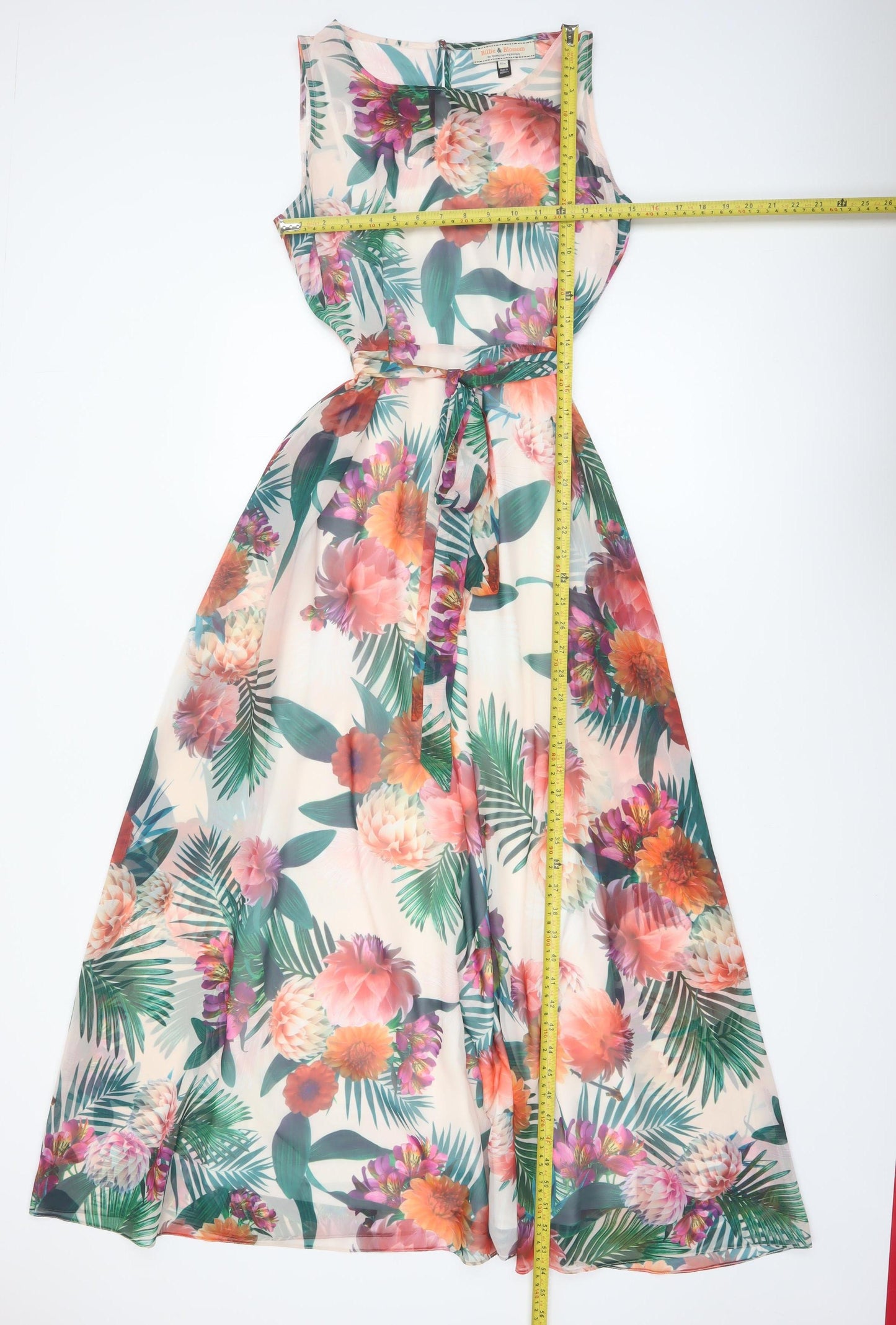 Billie & Blossom by Dorothy Perkins Women’s Multicoloured Floral Sleeveless Fit & Flare Midi Dress Size 10