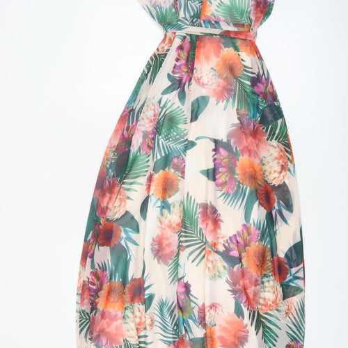 Billie & Blossom by Dorothy Perkins Women’s Multicoloured Floral Sleeveless Fit & Flare Midi Dress Size 10