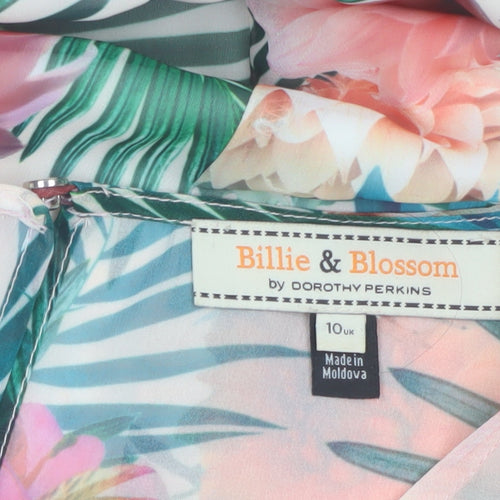 Billie & Blossom by Dorothy Perkins Women’s Multicoloured Floral Sleeveless Fit & Flare Midi Dress Size 10