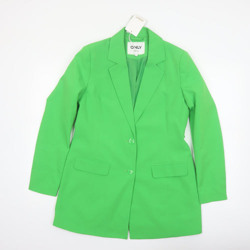 ONLY Women’s Green Tailored Longline Blazer Jacket Size 8