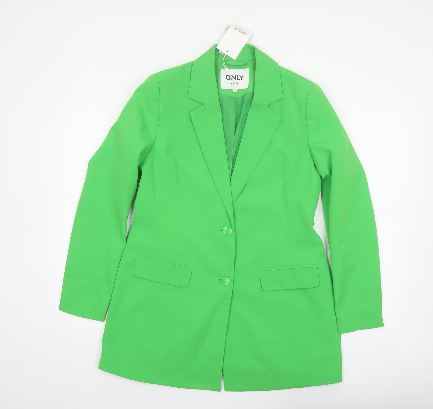 ONLY Women’s Green Tailored Longline Blazer Jacket Size 8