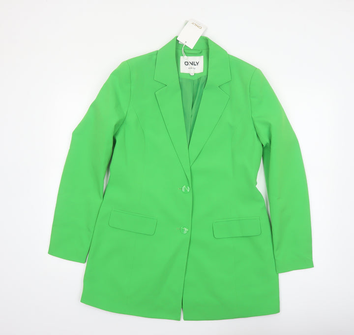 ONLY Women’s Green Tailored Longline Blazer Jacket Size 8