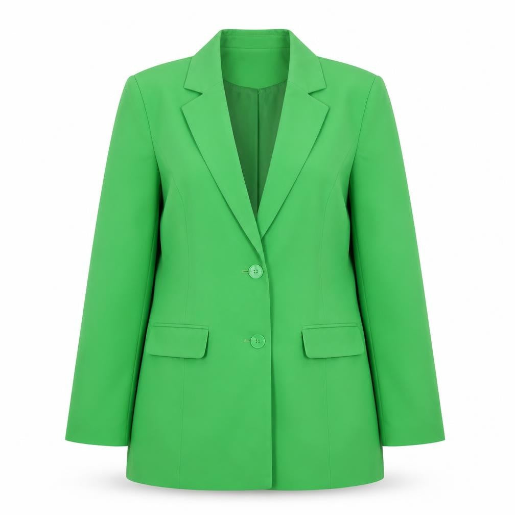 Front view of Only Women’s Green Tailored Longline Blazer Jacket, size UK 8