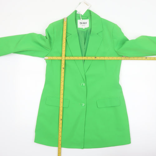 ONLY Women’s Green Tailored Longline Blazer Jacket Size 8
