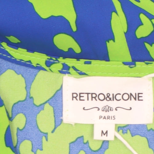 Retro&Icone Women’s Multicoloured M Fit & Flare Short Sleeve Dress