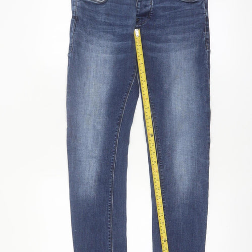 Redefined Rebel Men's Blue Slim Fit Denim Jeans 30R Medium Wash