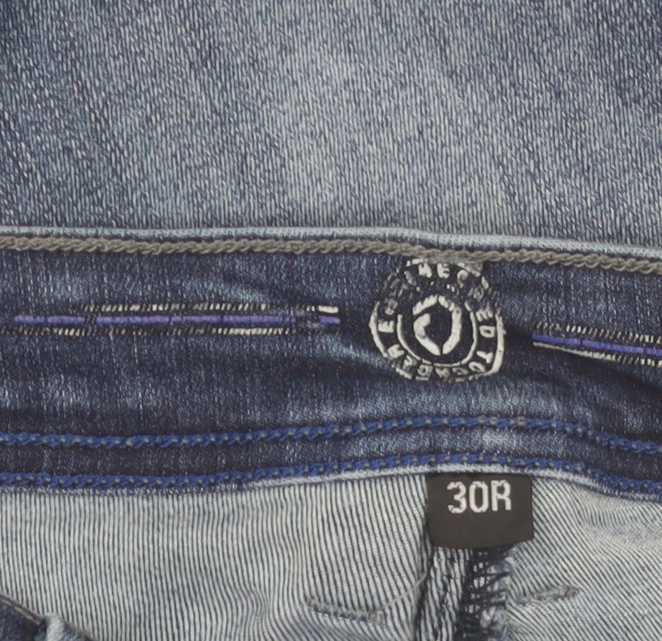 Redefined Rebel Men's Blue Slim Fit Denim Jeans 30R Medium Wash