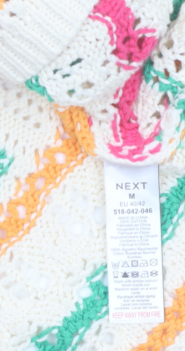 Next Women’s Multicoloured V-Neck Knit Jumper Size M