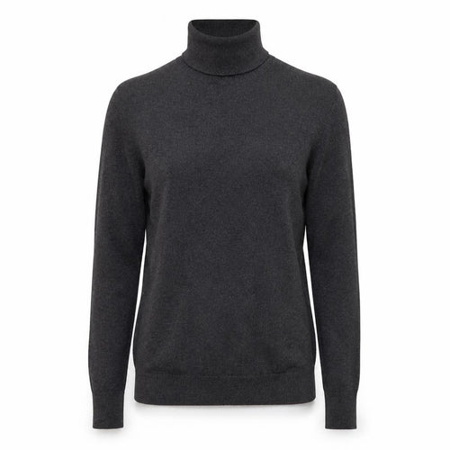 Zara Women Grey Roll Neck Knit Jumper Size S Slim Fit