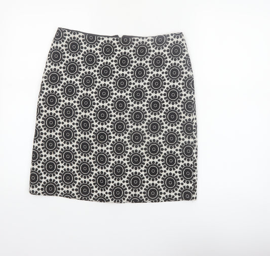 Marks and Spencer Women's Black Geometric Pencil Skirt Size 10