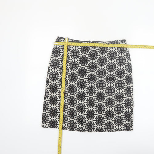 Marks and Spencer Women's Black Geometric Pencil Skirt Size 10