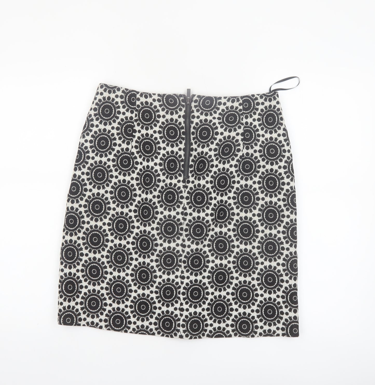 Marks and Spencer Women's Black Geometric Pencil Skirt Size 10