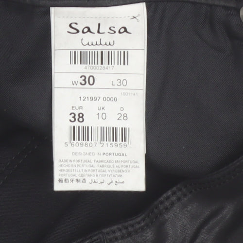 Salsa Womens Black Slim Fit Jegging Style Stretch Trousers Size 10