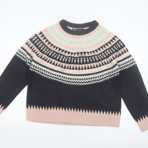 ONLY Women’s Multicoloured Fair Isle Knit Jumper L