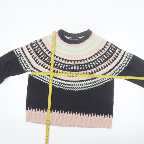 ONLY Women’s Multicoloured Fair Isle Knit Jumper L