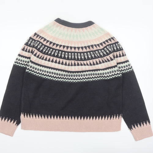 ONLY Women’s Multicoloured Fair Isle Knit Jumper L