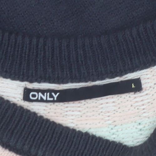 ONLY Women’s Multicoloured Fair Isle Knit Jumper L