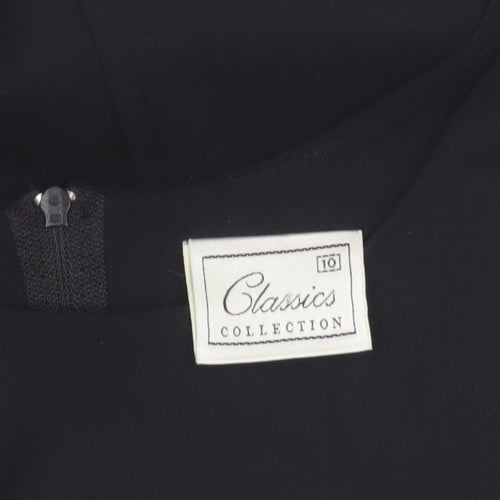 Classics Collection Women Black Size 10 A-Line Sleeveless Dress