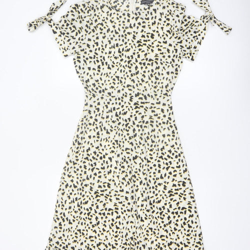 Wednesday's Girl Women's Multicoloured XS A-Line Animal Print Dress