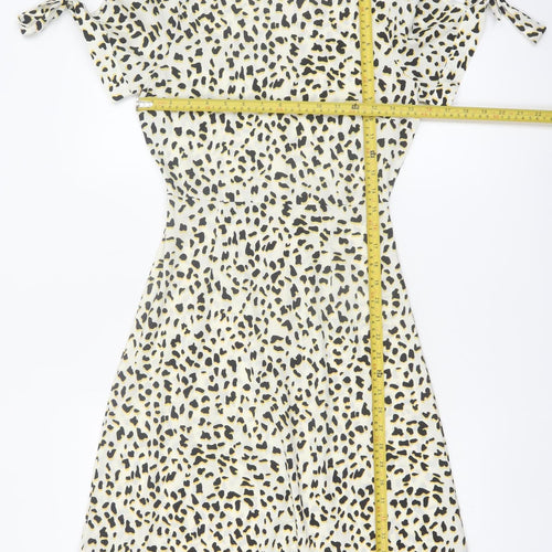Wednesday's Girl Women's Multicoloured XS A-Line Animal Print Dress