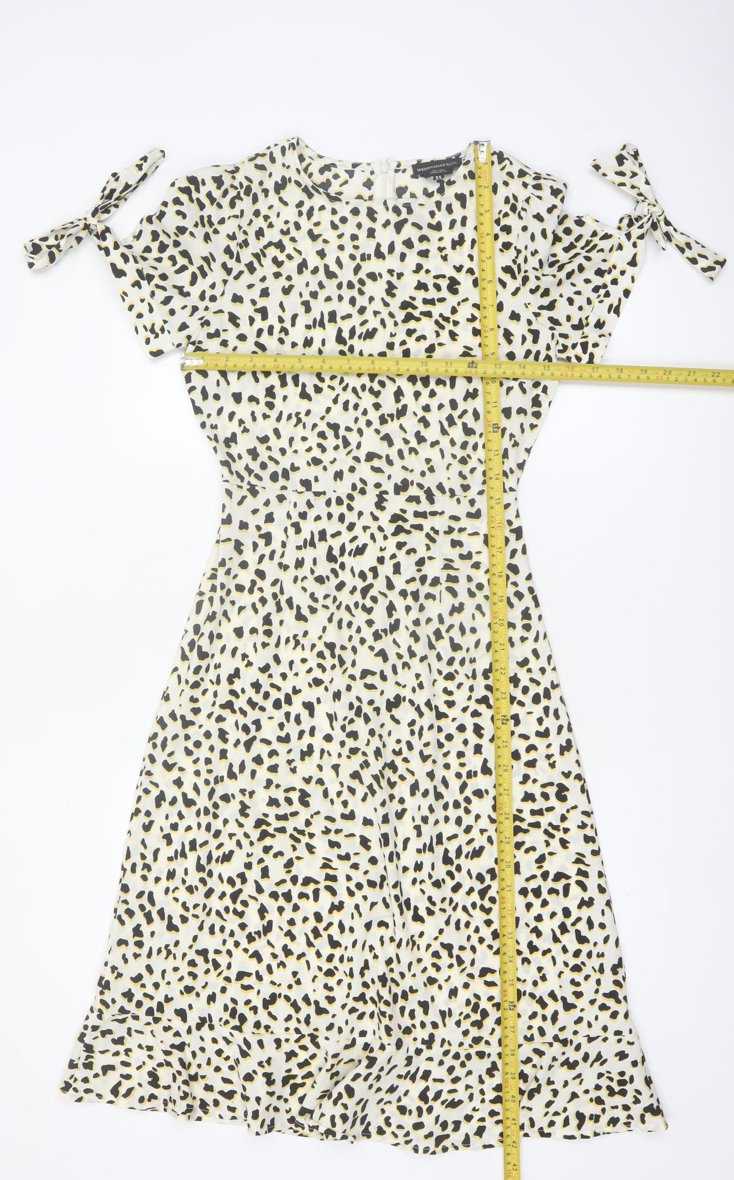 Wednesday's Girl Women's Multicoloured XS A-Line Animal Print Dress