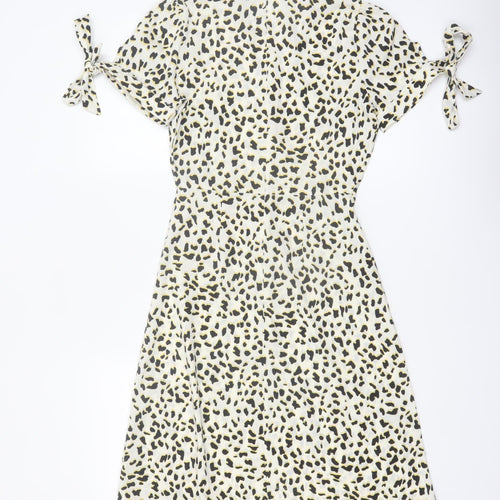 Wednesday's Girl Women's Multicoloured XS A-Line Animal Print Dress