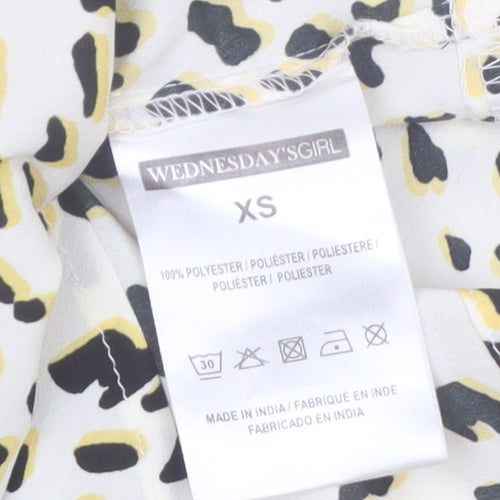 Wednesday's Girl Women's Multicoloured XS A-Line Animal Print Dress
