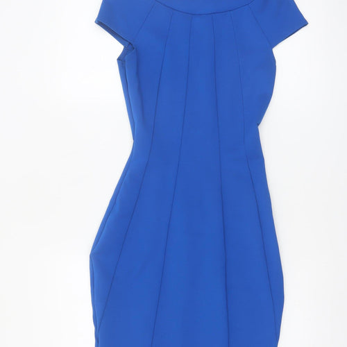 Almari Women's Blue Bodycon Knee Length Dress Size 10