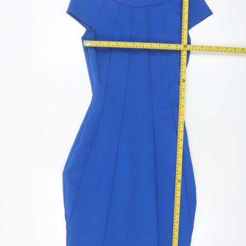 Almari Women's Blue Bodycon Knee Length Dress Size 10