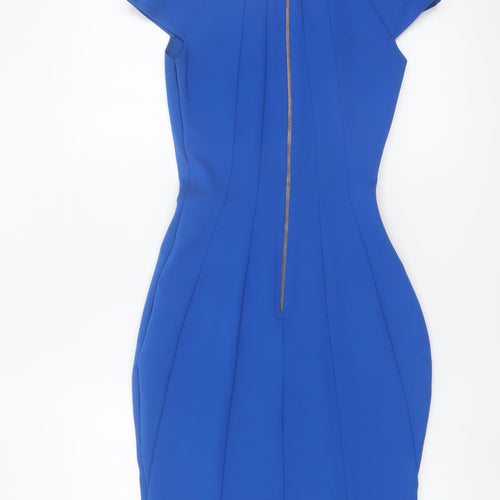 Almari Women's Blue Bodycon Knee Length Dress Size 10