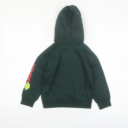 Primark Boys Green The Grinch Hoodie 3-4 Years Pullover Christmas Sweatshirt