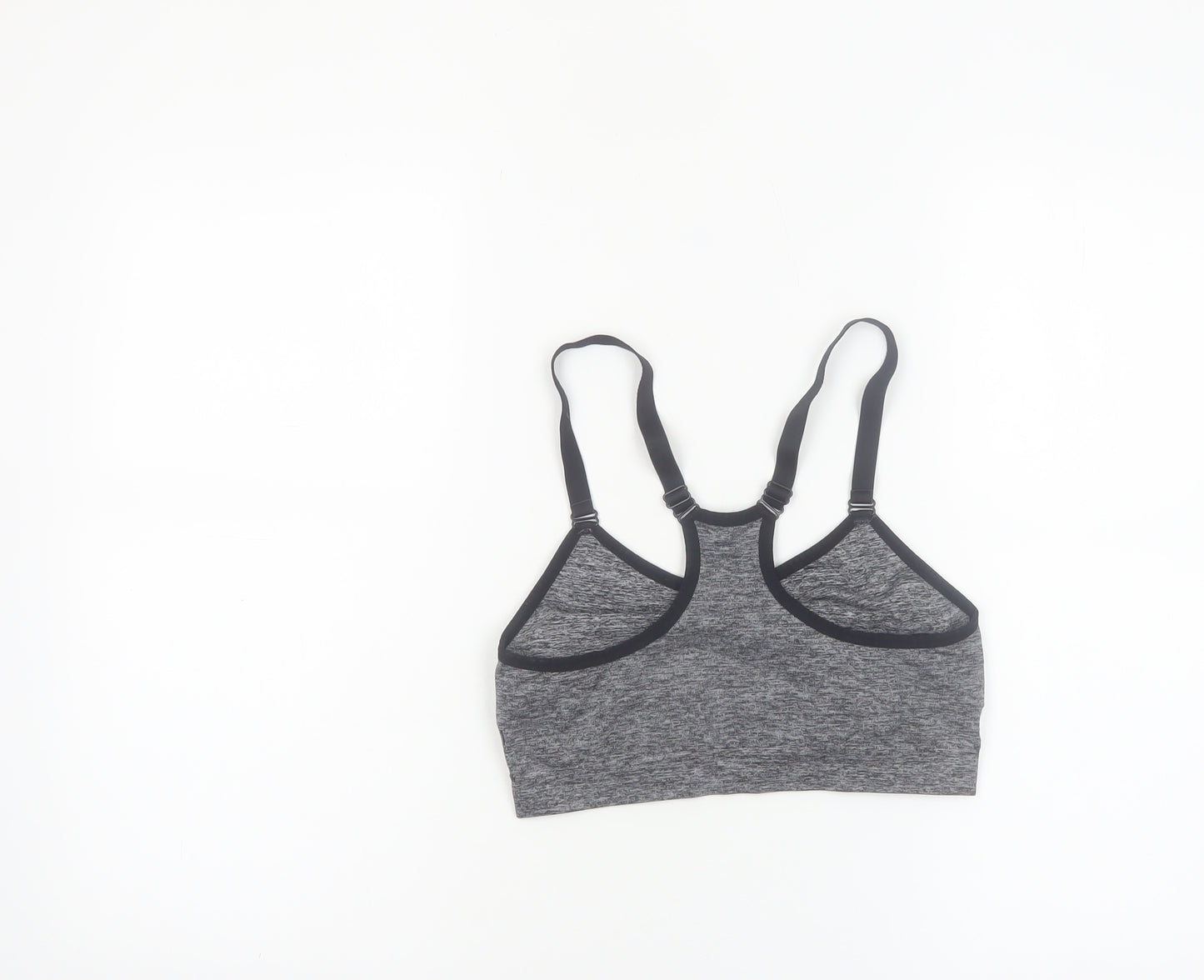 Skechers Womens Grey L Sports Bra Racerback Medium Support Activewear