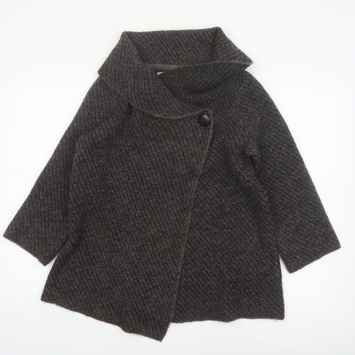Max Studio Womens Grey Medium Chunky Knit Cardigan