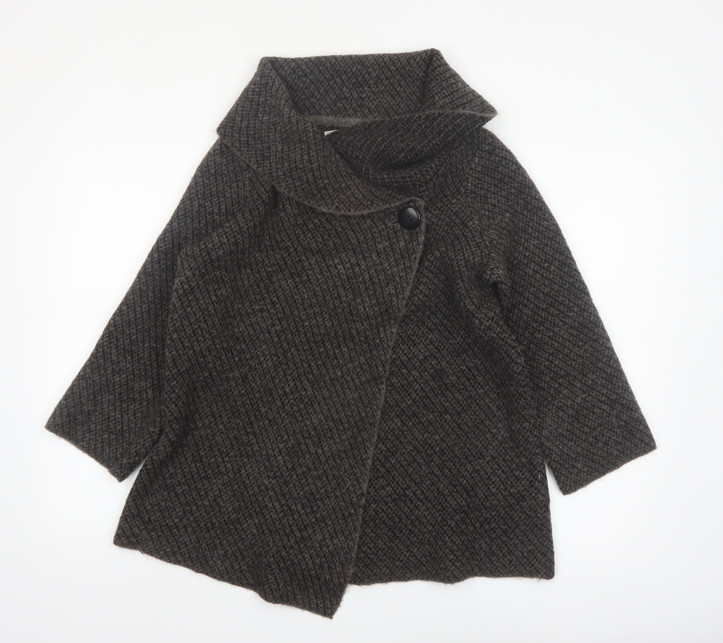 Max Studio Womens Grey Medium Chunky Knit Cardigan